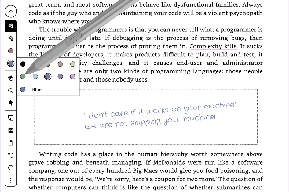 Final color slot design